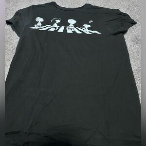 Peanuts Black Short Sleeve Tee